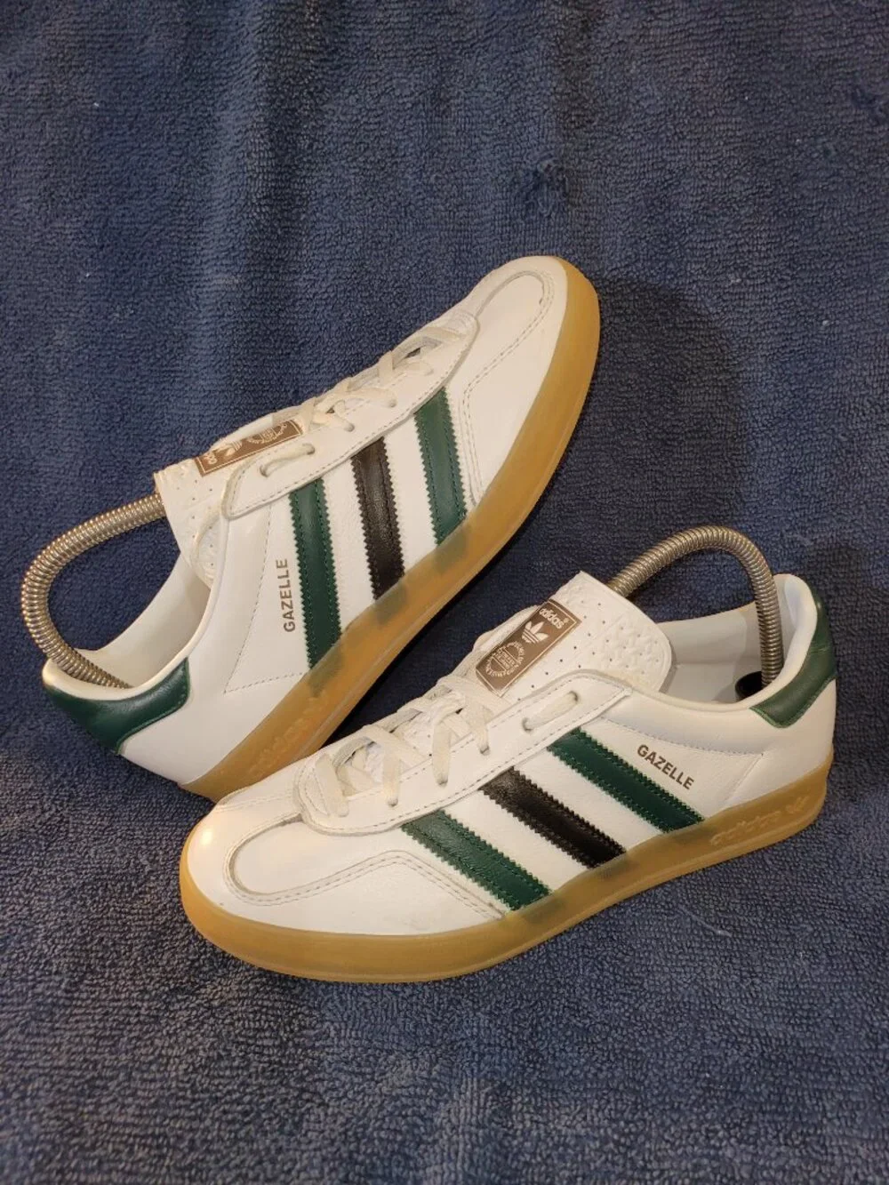 Adidas Gazelle OG Women's Size 8 White Green Black Tan Sneakers IE2957 (#2014)